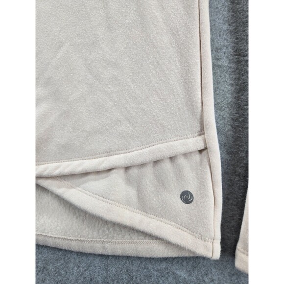 Apana Womens Fleece Lined Sweater Size XS Pink Asymmetrical Zip Mock Neck - Picture 3 of 7